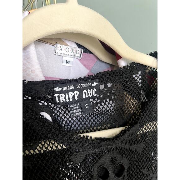 Y2k/90s Lace Skull Crossbone Goth Tank Top by Tripp NYC - Size Small - Picture 6 of 6